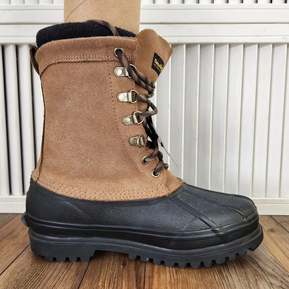 Browning Thinsulate Winter Boots Mens Sz 7 Brown Suede Outdoors Hunting Snow